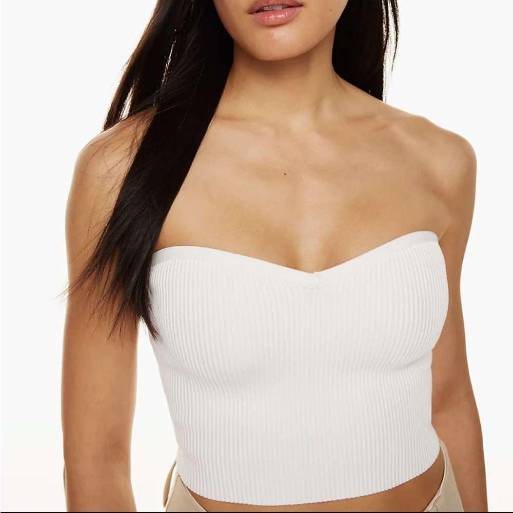 Babaton Sculpt Knit Sweetheart Tube Top in Black